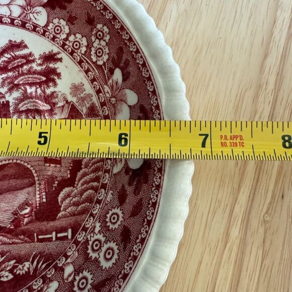 Copeland Spodes Tower Pink Tea Coffee Saucers Lot Of 2 England Floral & Scenic - Picture 8 of 9